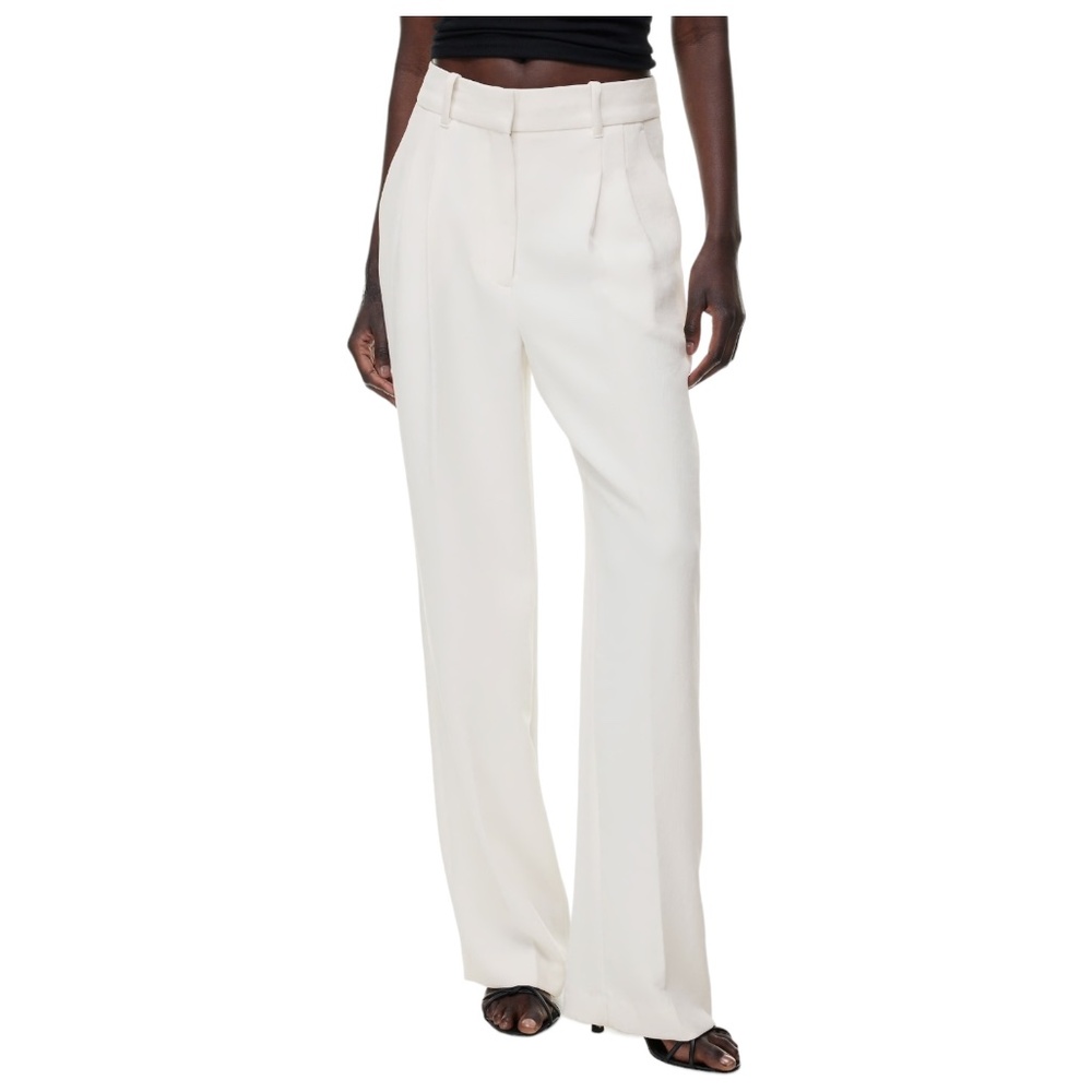 ARITZIA Wilfred The Effortless Pant High-Waist Wide-Leg Crepe Trousers